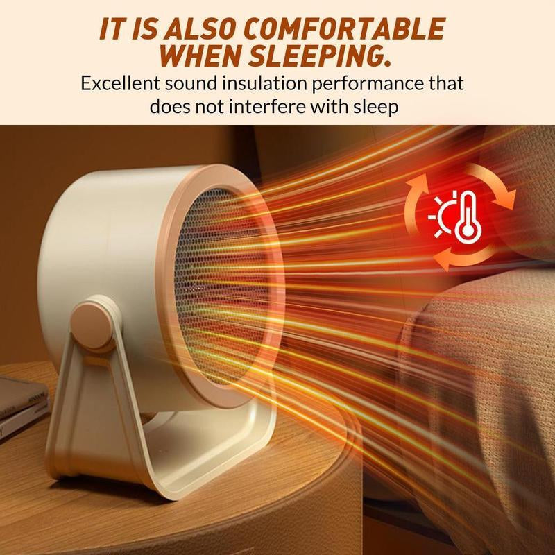 Portable Electric Space Heater Quiet Ceramic Heating Fan for Room Office, Electric Space Heater, Tabletop Heater with Overheat & Tip-Over Protection